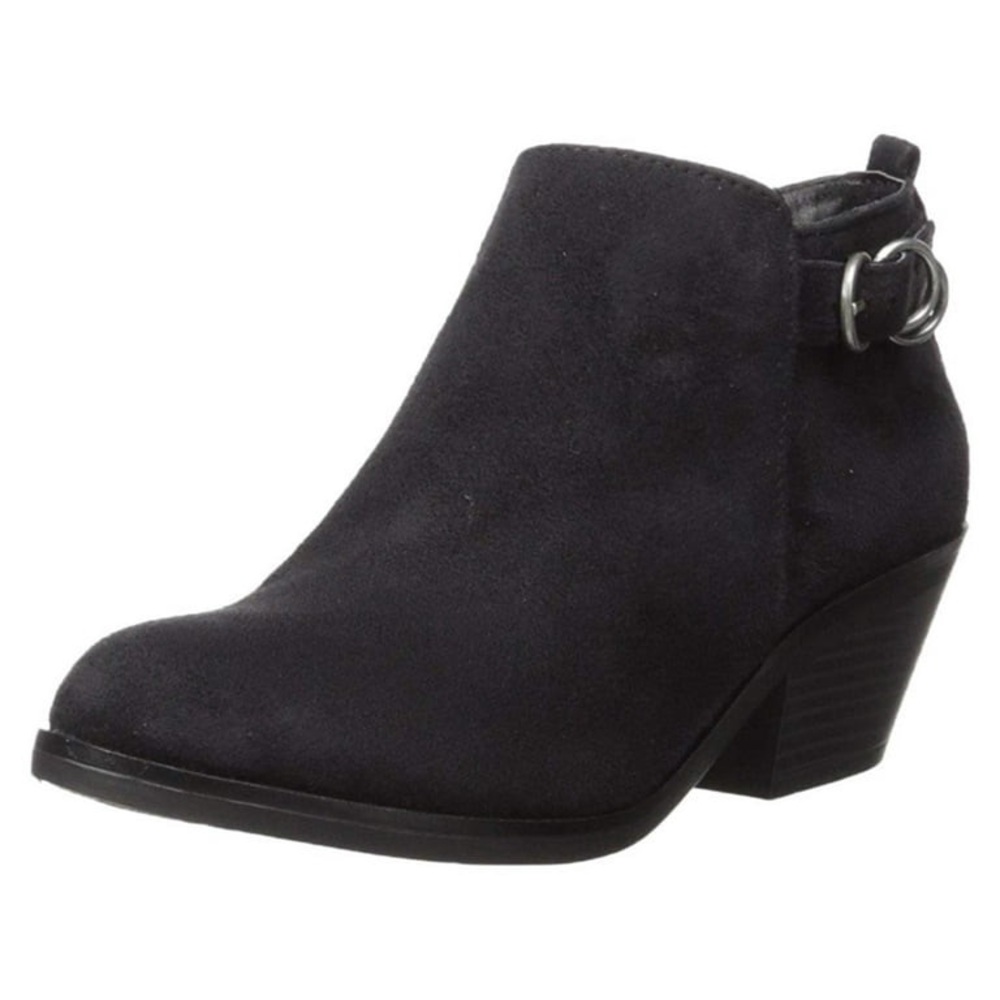Life Stride Black Ankle Booties silver buckle women’s shoe size 9